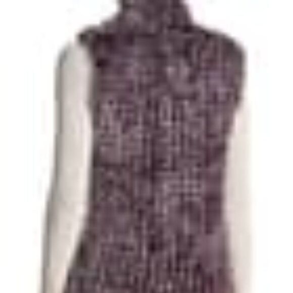Love Token Faux Fur Waterfall Vest Purple Open Front w/ Pockets Women's Sz S NWT - Picture 4 of 12